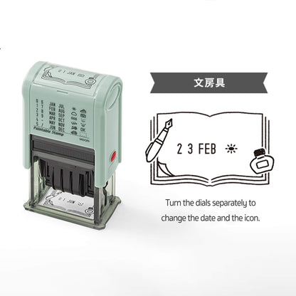 Midori Paintable Rotating Stamp Date - Stationery - Rotary Stamps