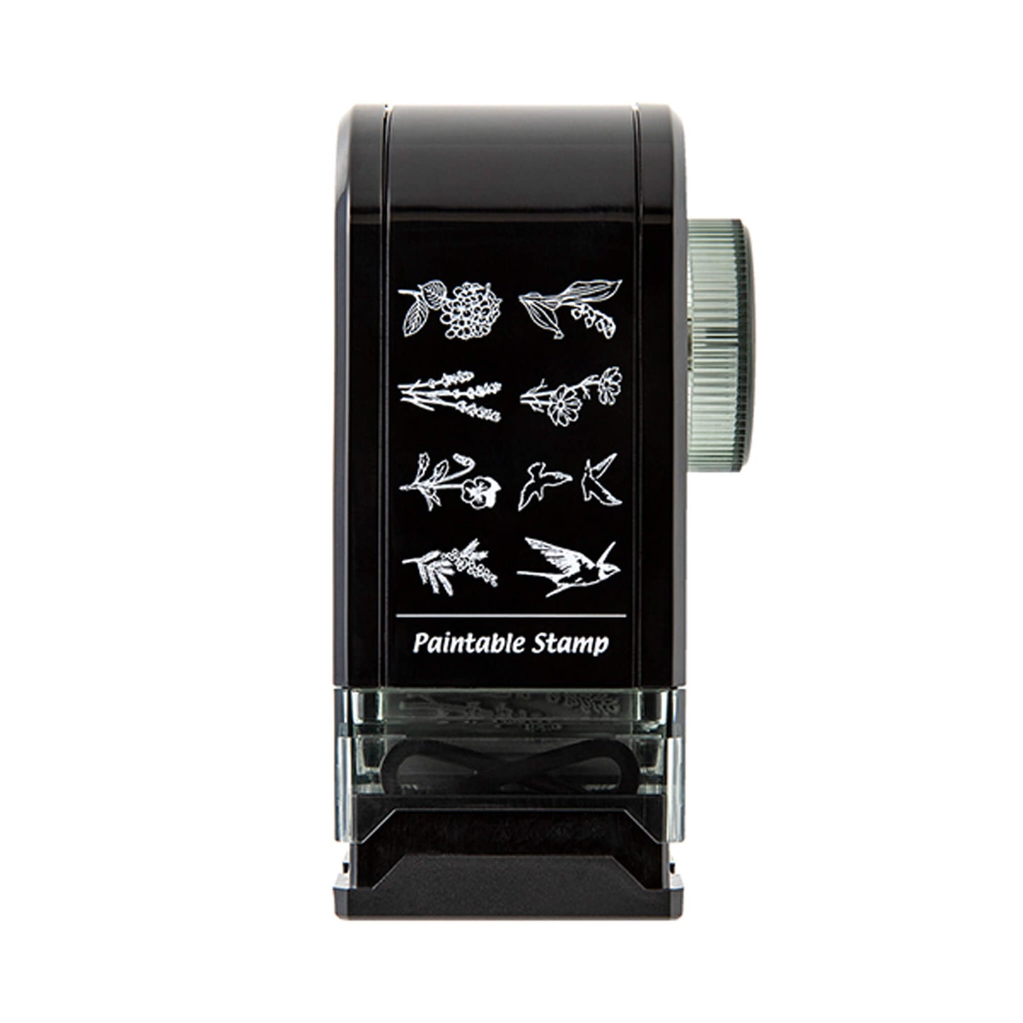 Midori Paintable Rotating Stamp Dial - Flower & Bird - Rotary Stamps