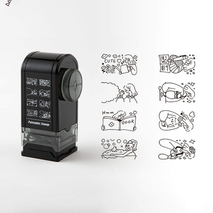 Midori Paintable Rotating Stamp Dial - Lifestyle - Rotary Stamps