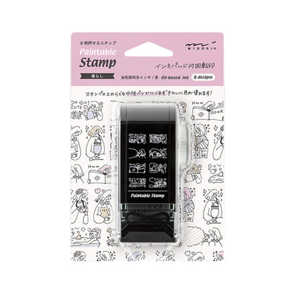 Midori Paintable Rotating Stamp Dial - Lifestyle - Rotary Stamps