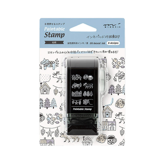 Midori Paintable Rotating Stamp Dial - Nordic - Rotary Stamps