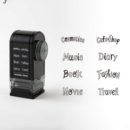 Midori Paintable Rotating Stamp Dial - Title - Rotary Stamps
