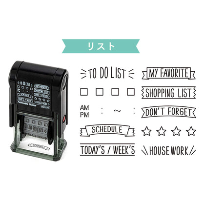 Midori Paintable Rotating Stamp - List - Rotary Stamps