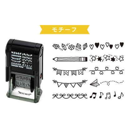 Midori Paintable Rotating Stamp - Motif - Rotary Stamps