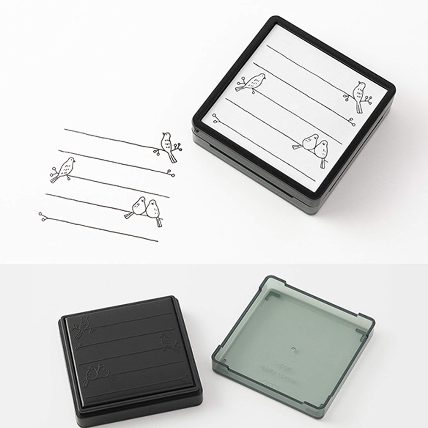 Midori Paintable Stamp Pre - inked - Bird - Pre - inked Stamps