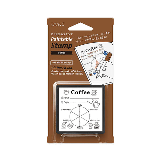 Midori Paintable Stamp Pre - inked - Coffee - Pre - inked Stamps