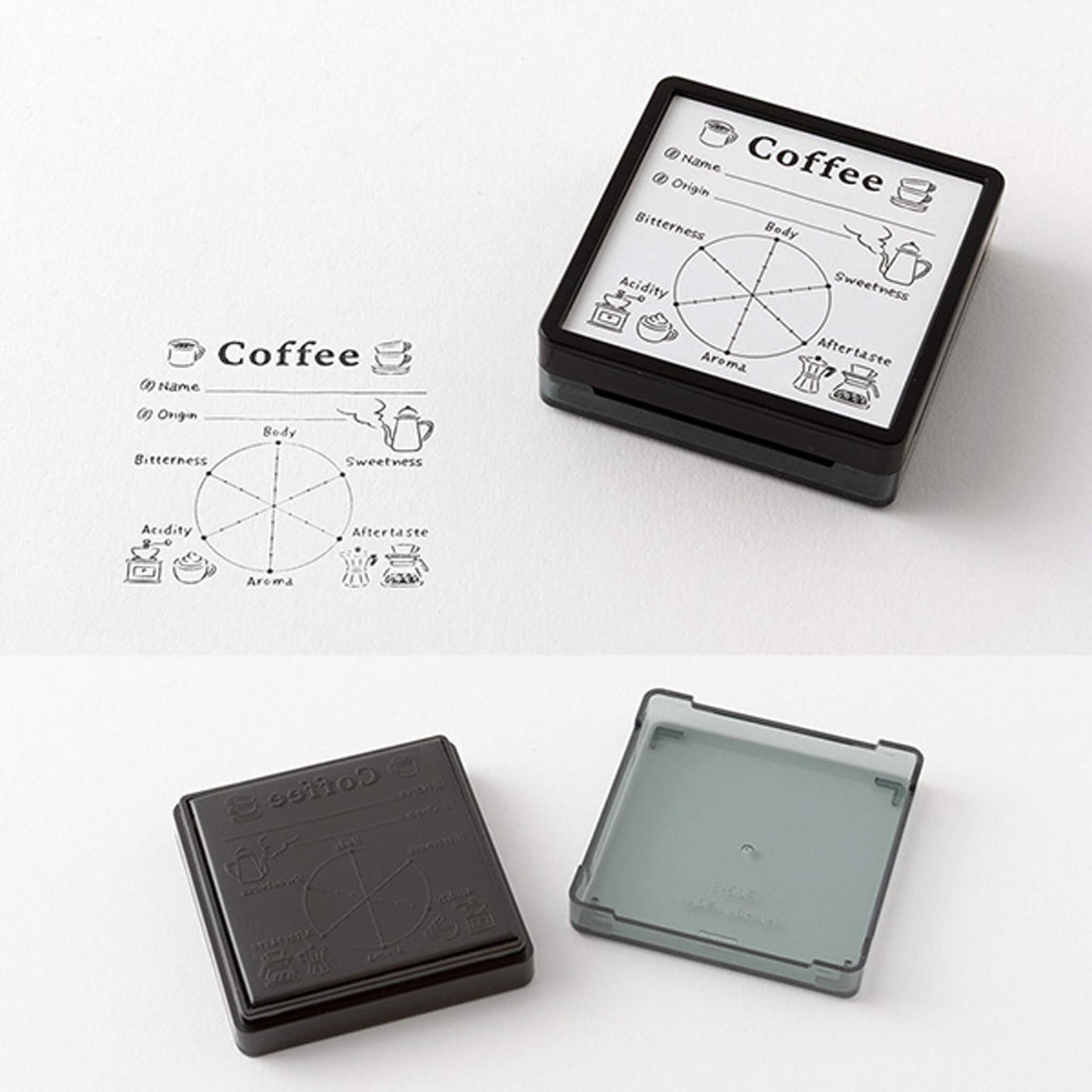 Midori Paintable Stamp Pre - inked - Coffee - Pre - inked Stamps
