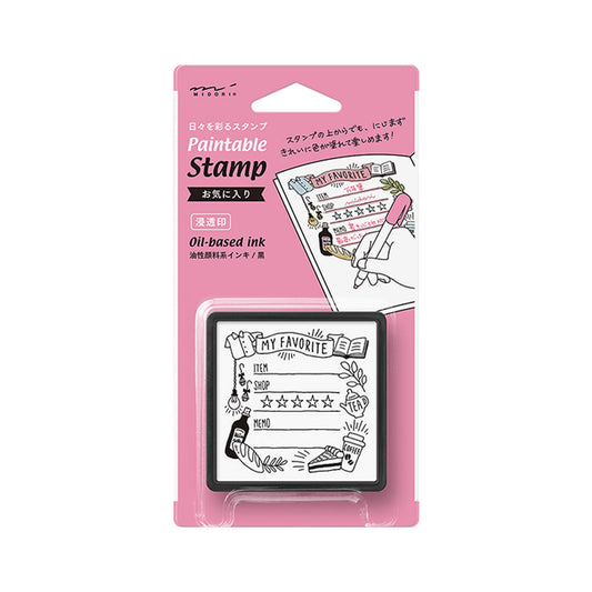 Midori Paintable Stamp Pre - inked - Favorite - Pre - inked Stamps