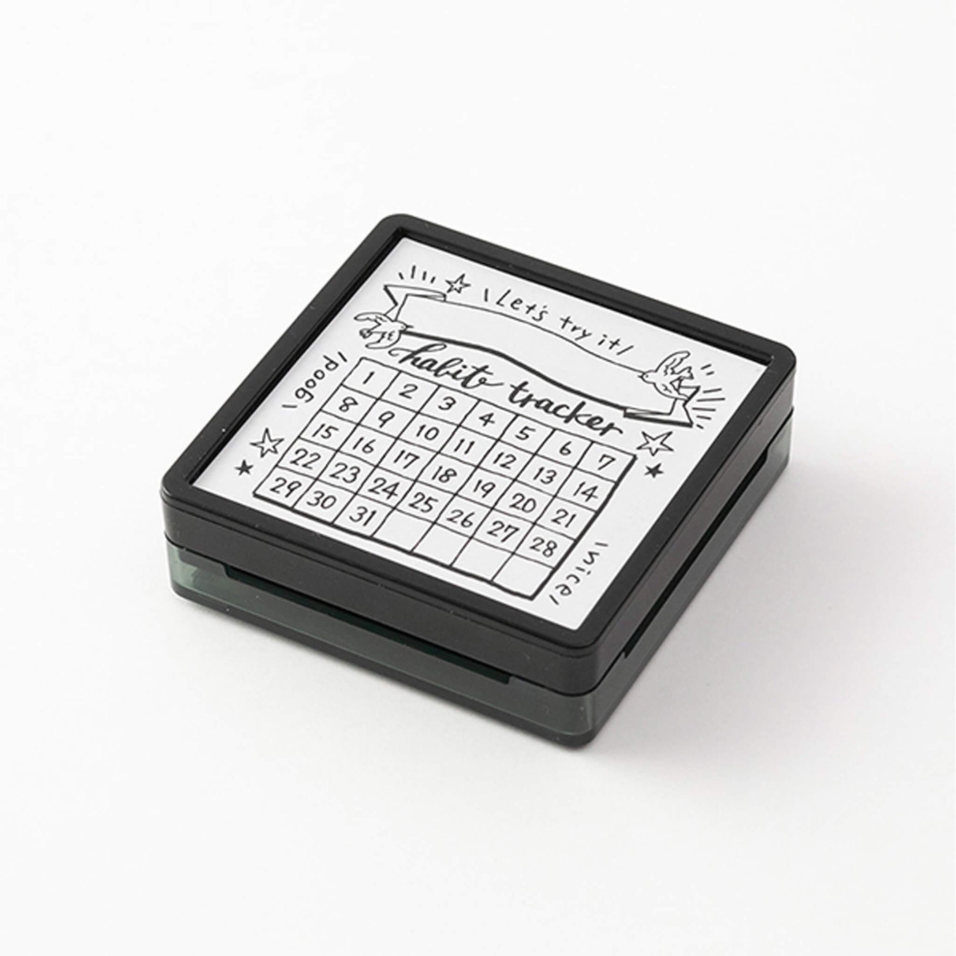 Midori Paintable Stamp Pre - inked - Habit Tracker - Pre - inked Stamps