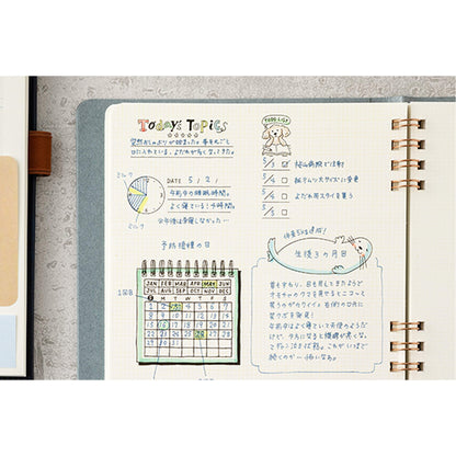 Midori Paintable Stamp Pre - inked Half Size - Time Record - Pre - inked Stamps