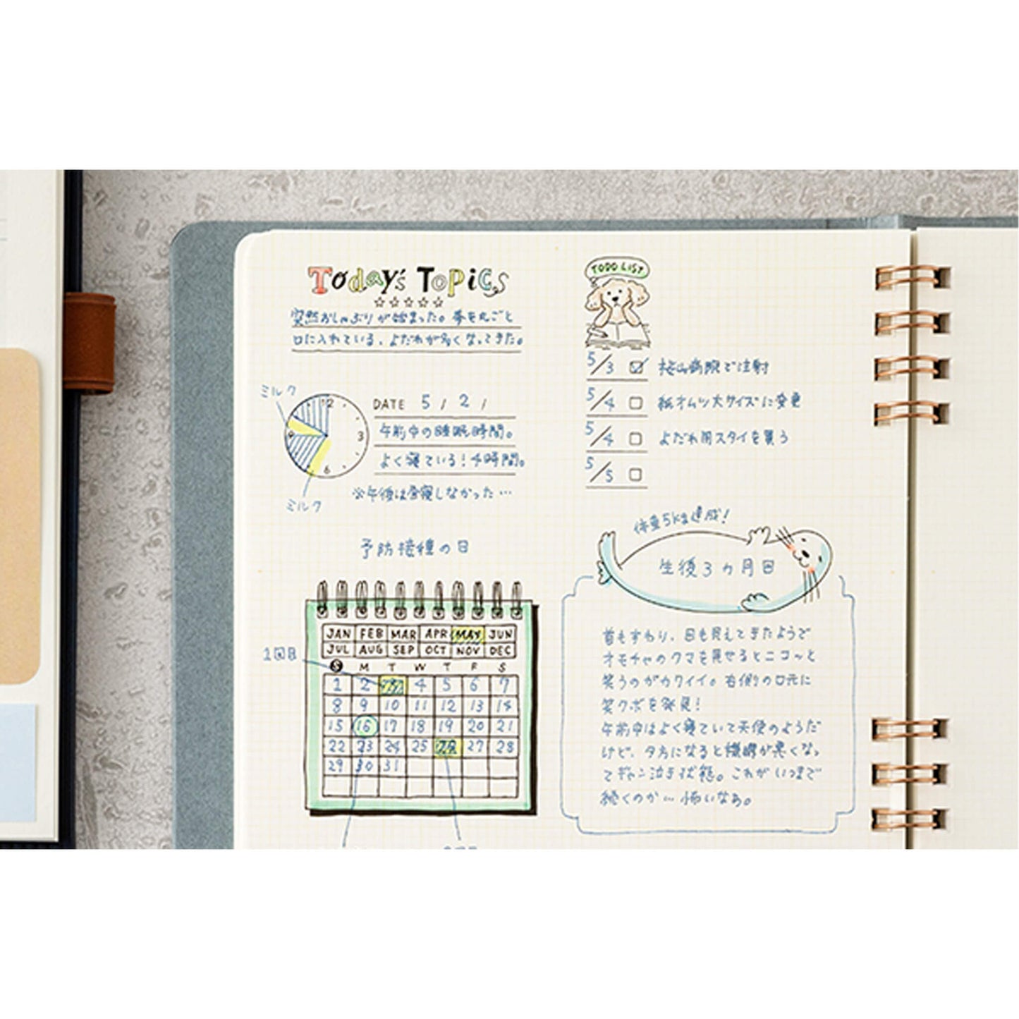 Midori Paintable Stamp Pre - inked Half Size - To - do List - Pre - inked Stamps