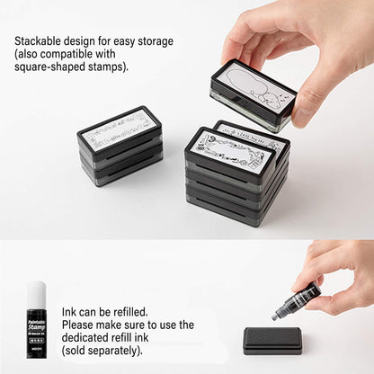 Midori Paintable Stamp Pre - inked Half Size - Vertical Pattern - Pre - inked Stamps