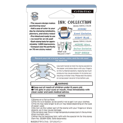 Midori Paintable Stamp Pre - inked - Ink Collection - Pre - inked Stamps