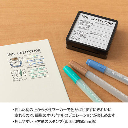 Midori Paintable Stamp Pre - inked - Ink Collection - Pre - inked Stamps