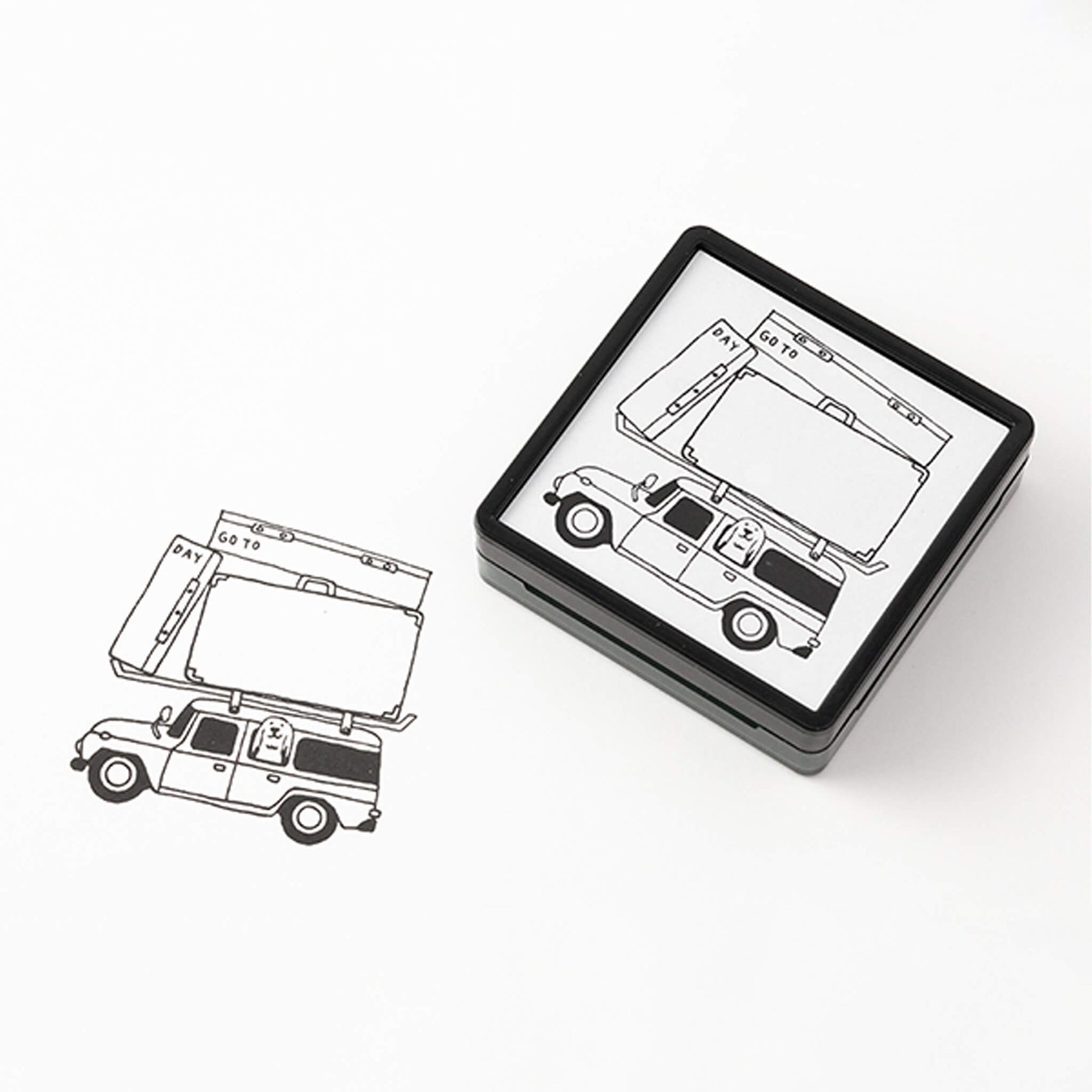 Midori Paintable Stamp Pre - inked - Outing - Pre - inked Stamps