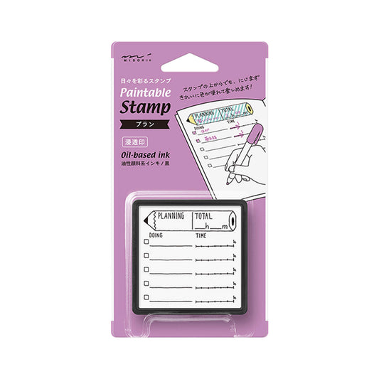 Midori Paintable Stamp Pre - inked - Plan - Pre - inked Stamps