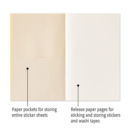 Midori Peelable Sticker Book - Light Blue - Resuable Sticker Books