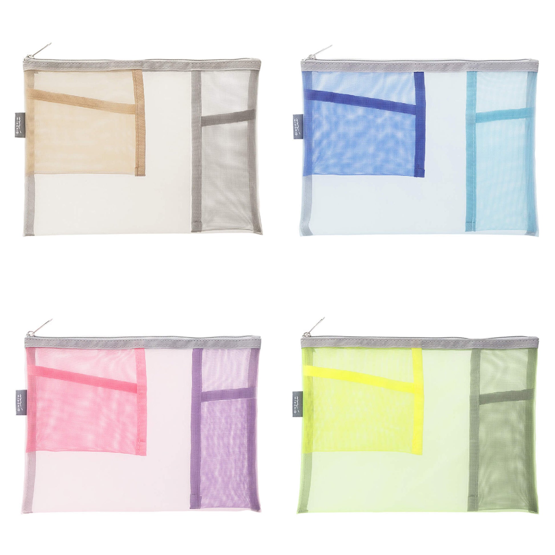 Midori Pen & Tool Pouch Mesh - Gray - Pen Cases