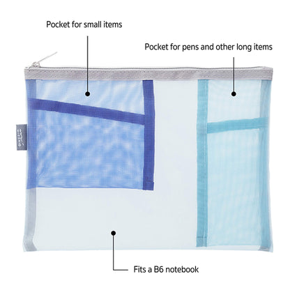 Midori Pen & Tool Pouch Mesh - Gray - Pen Cases