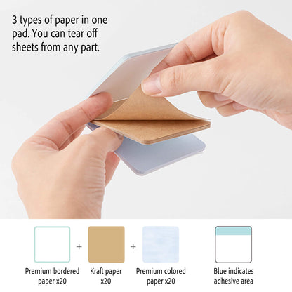 Midori Pickable Sticky Notes - Cool Color - Sticky Notes