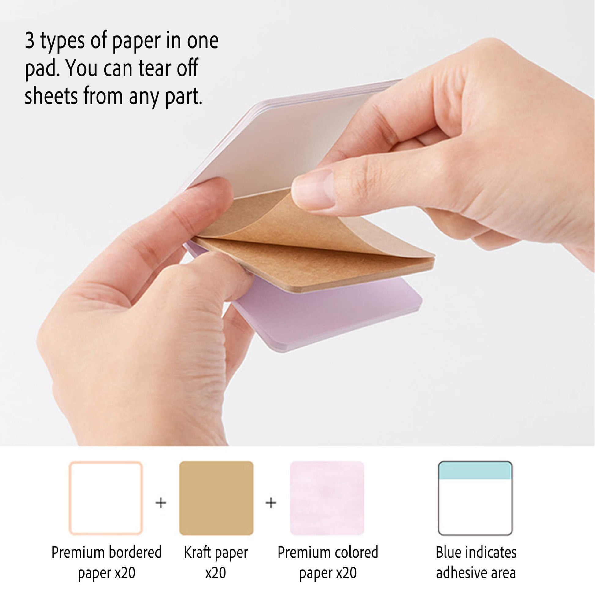 Midori Pickable Sticky Notes - Warm Color - Sticky Notes