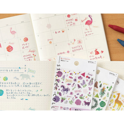 Midori Planner Sticker - Color Series - Beige Tone - Sticker Sheets