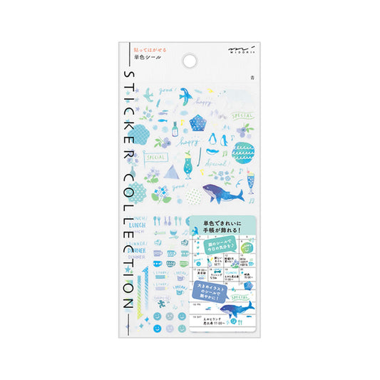 Midori Planner Sticker - Color Series - Blue Tone - Sticker Sheets