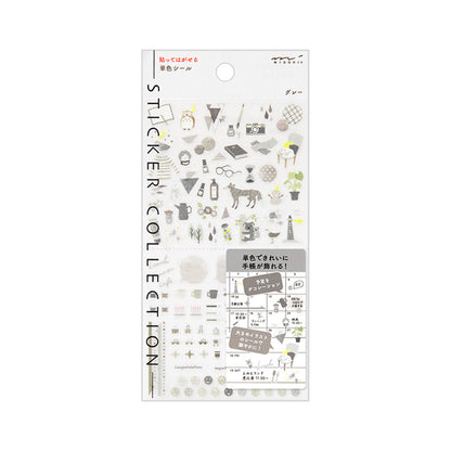 Midori Planner Sticker - Color Series - Gray Tone - Sticker Sheets