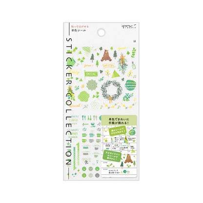 Midori Planner Sticker - Color Series - Green Tone - Sticker Sheets