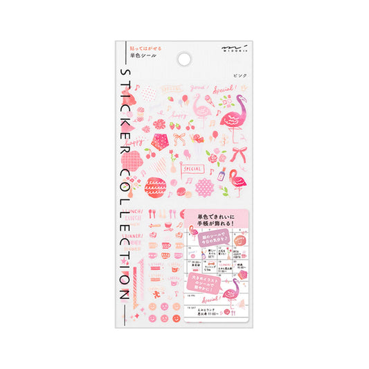 Midori Planner Sticker - Color Series - Pink Tone - Sticker Sheets