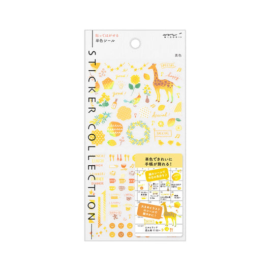 Midori Planner Sticker - Color Series - Yellow Tone - Sticker Sheets