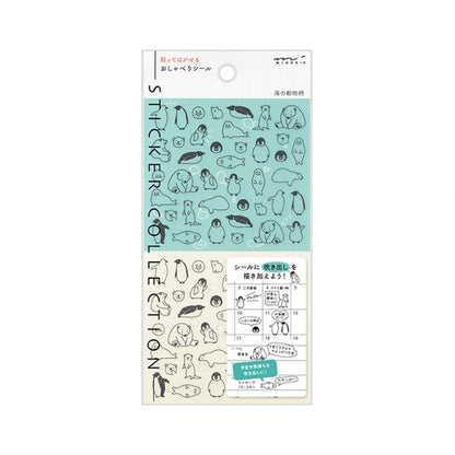 Midori Planner Sticker - Talking Animal Series - Sea Animal - Sticker Sheets
