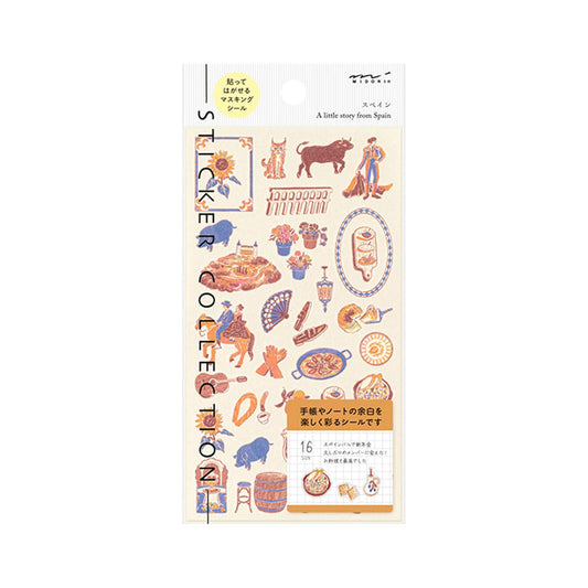 Midori Planner Sticker - Travel Story Series - Spain - Sticker Sheets