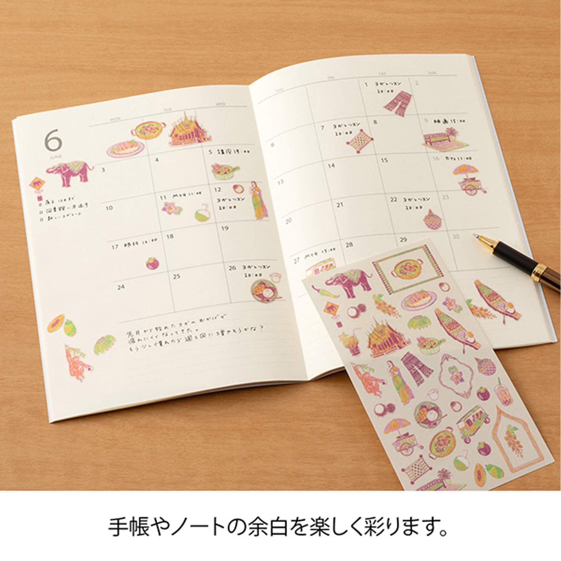 Midori Planner Sticker - Travel Story Series - Thailand - Sticker Sheets