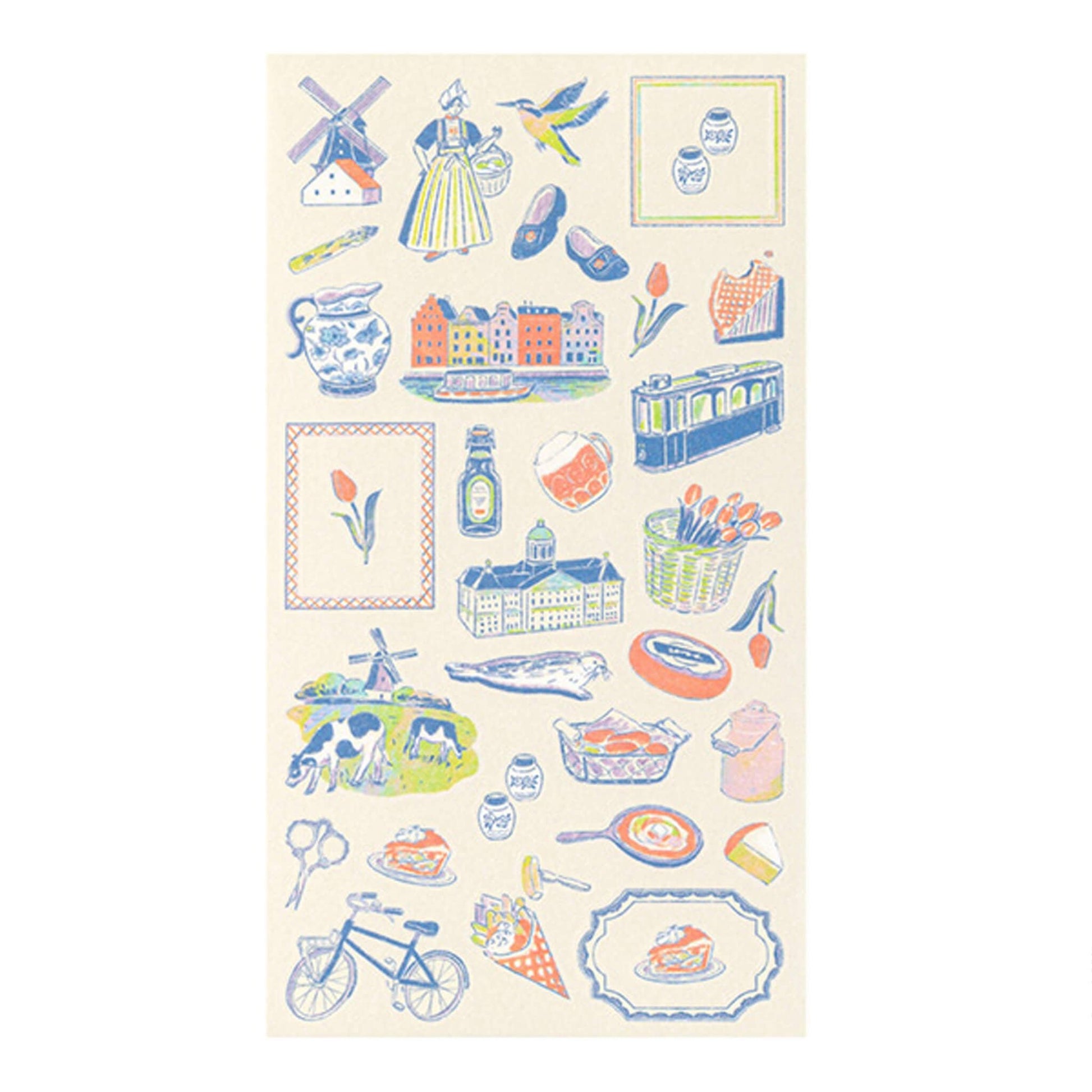 Midori Planner Sticker - Travel Story Series - the Netherlands - Sticker Sheets