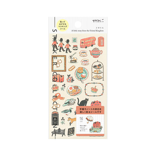 Midori Planner Sticker - Travel Story Series - the United Kingdom - Sticker Sheets