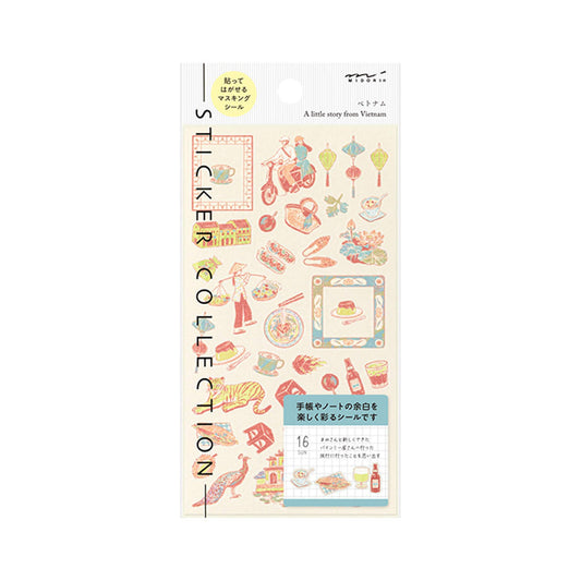 Midori Planner Sticker - Travel Story Series - Vietnam - Sticker Sheets