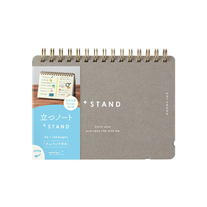 Midori Plus Stand Notebook [A6] Cross Dotted Grid - Notebooks