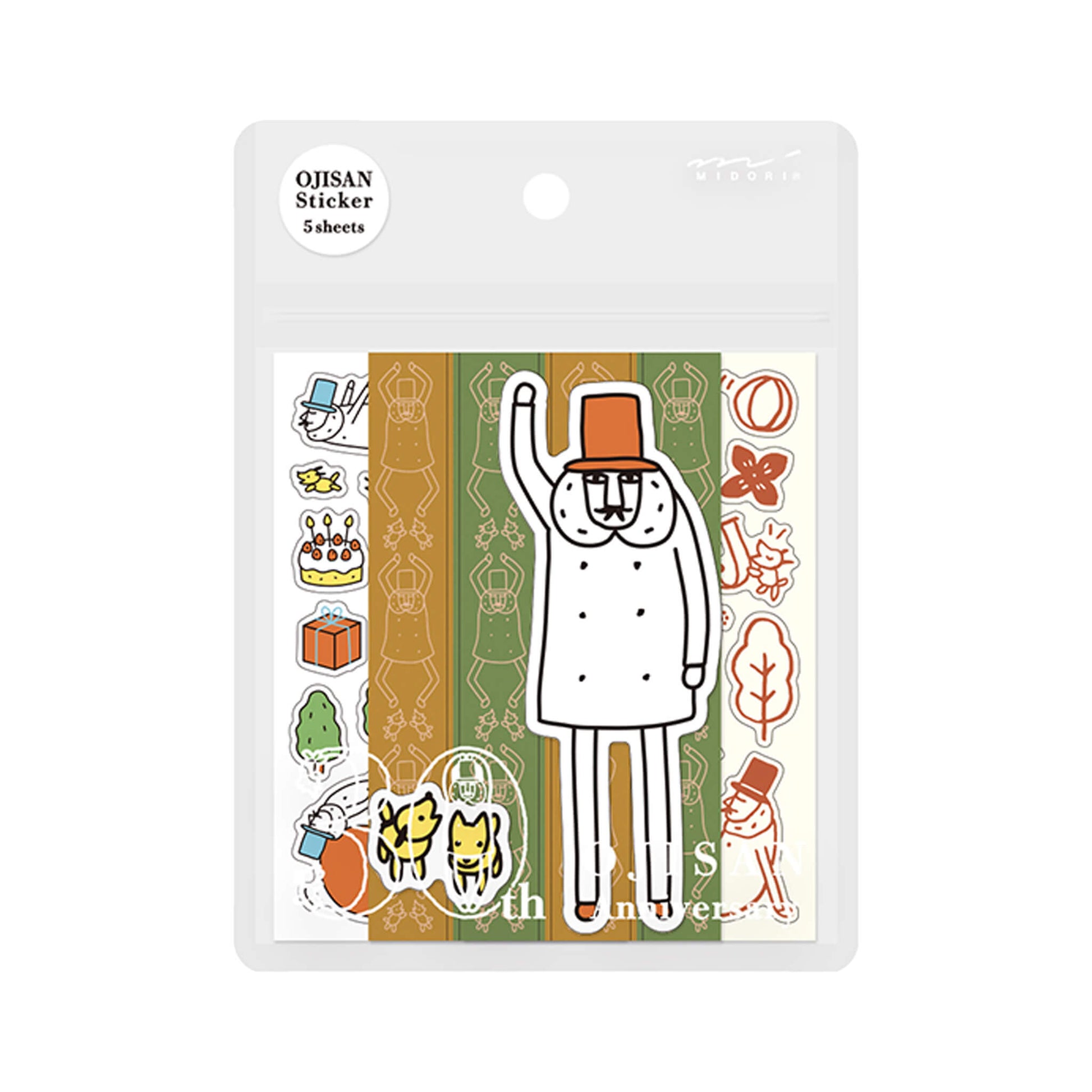 Midori Sticker Pack Ojisan 30th Anniversary - Set A - Flake Stickers