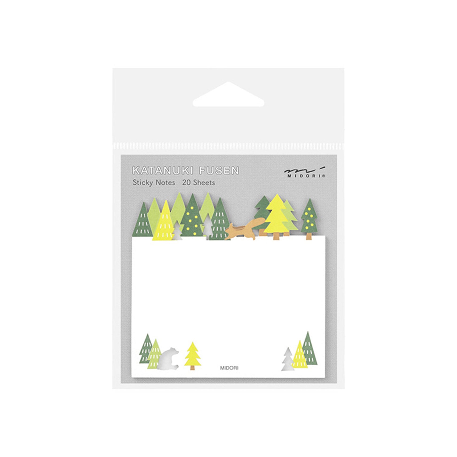 Midori Sticky Notes Die Cut Series - Forest - Sticky Notes