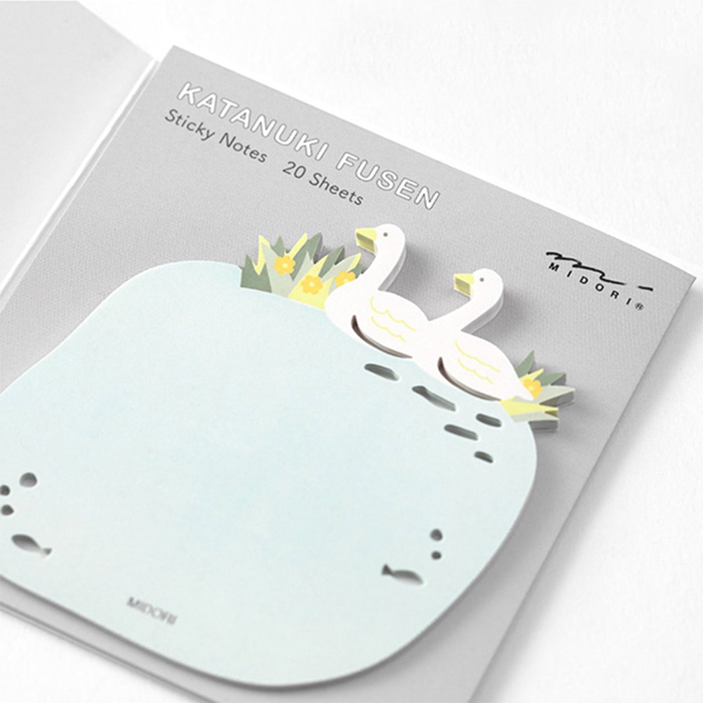 Midori Sticky Notes Die Cut Series - Swan - Sticky Notes