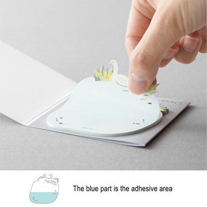 Midori Sticky Notes Die Cut Series - Swan - Sticky Notes