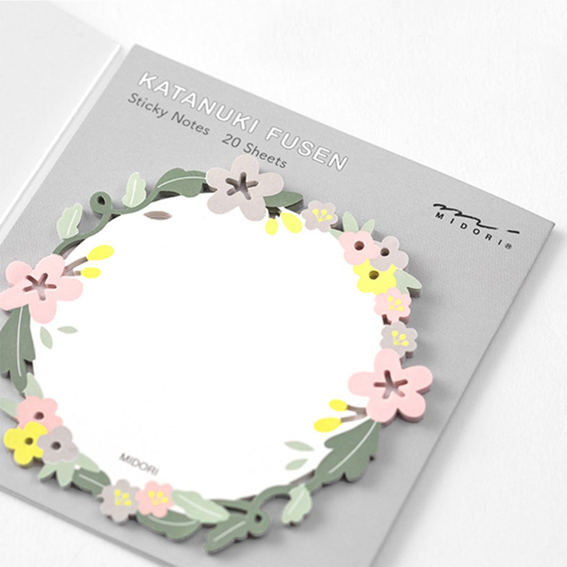 Midori Sticky Notes Die Cut Series - Wreath - Sticky Notes