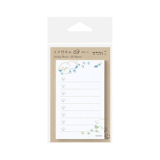 Midori Sticky Notes To Do - Dog White - Sticky Notes