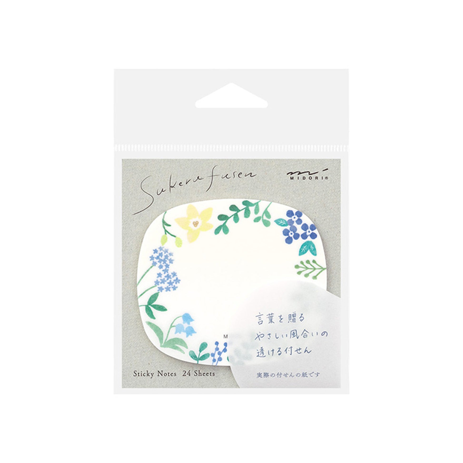 Midori Sticky Notes Transparent Series - Wild Flower - Sticky Notes