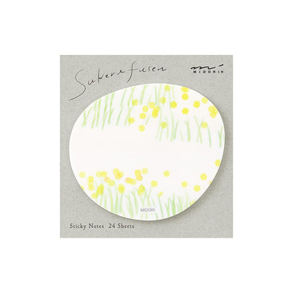 Midori Sticky Notes Transparent Series - Yellow Flower Field - Sticky Notes