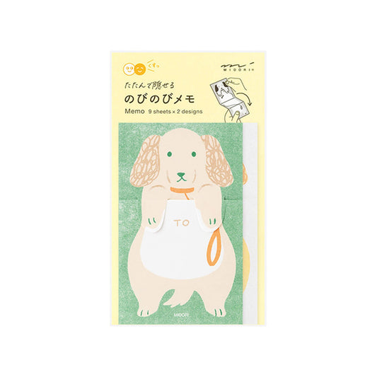 Midori Stretch & Fold Memo Pad Dog - Memo Pads