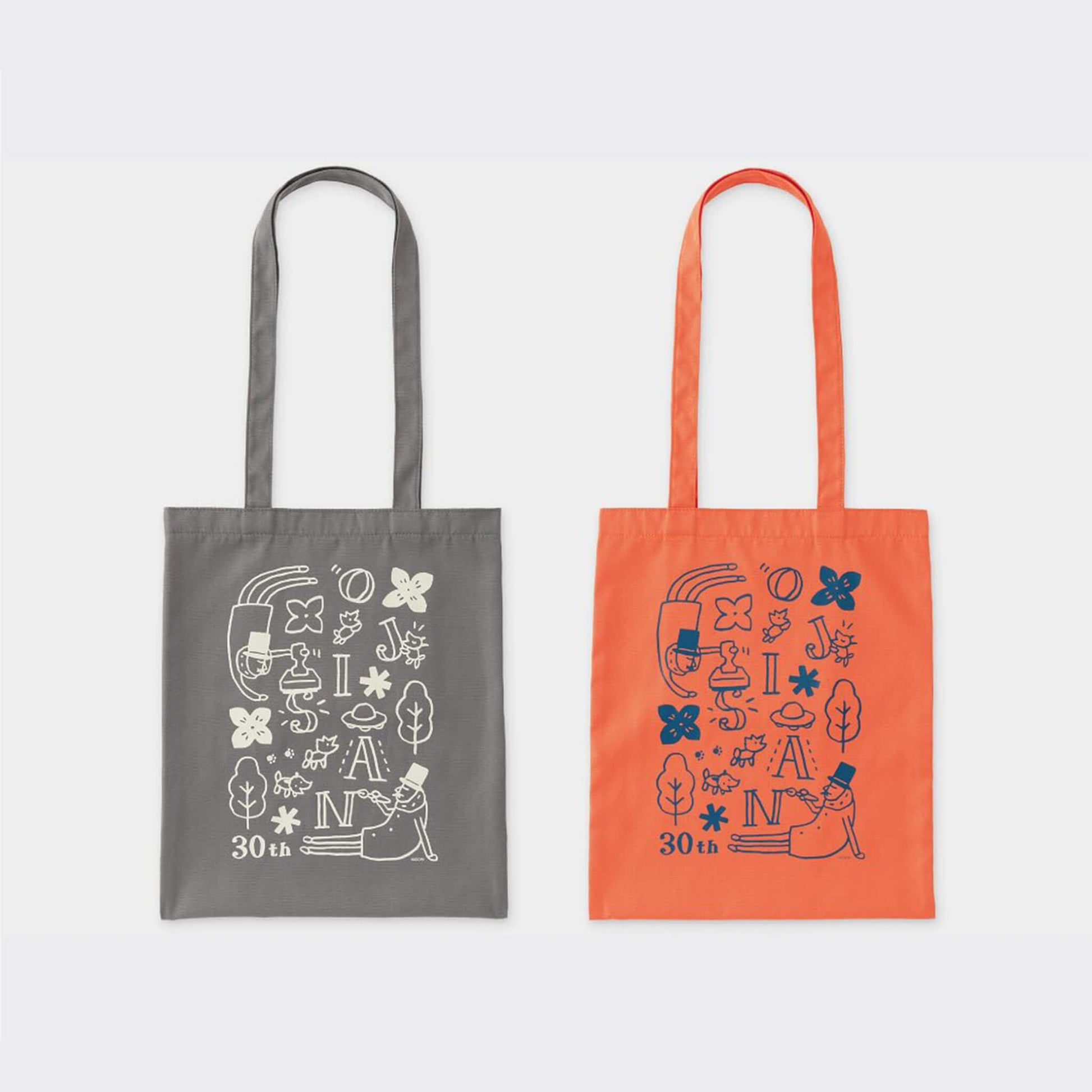 Midori Tote Bag Ojisan 30th Anniversary - Gray - Tote Bags