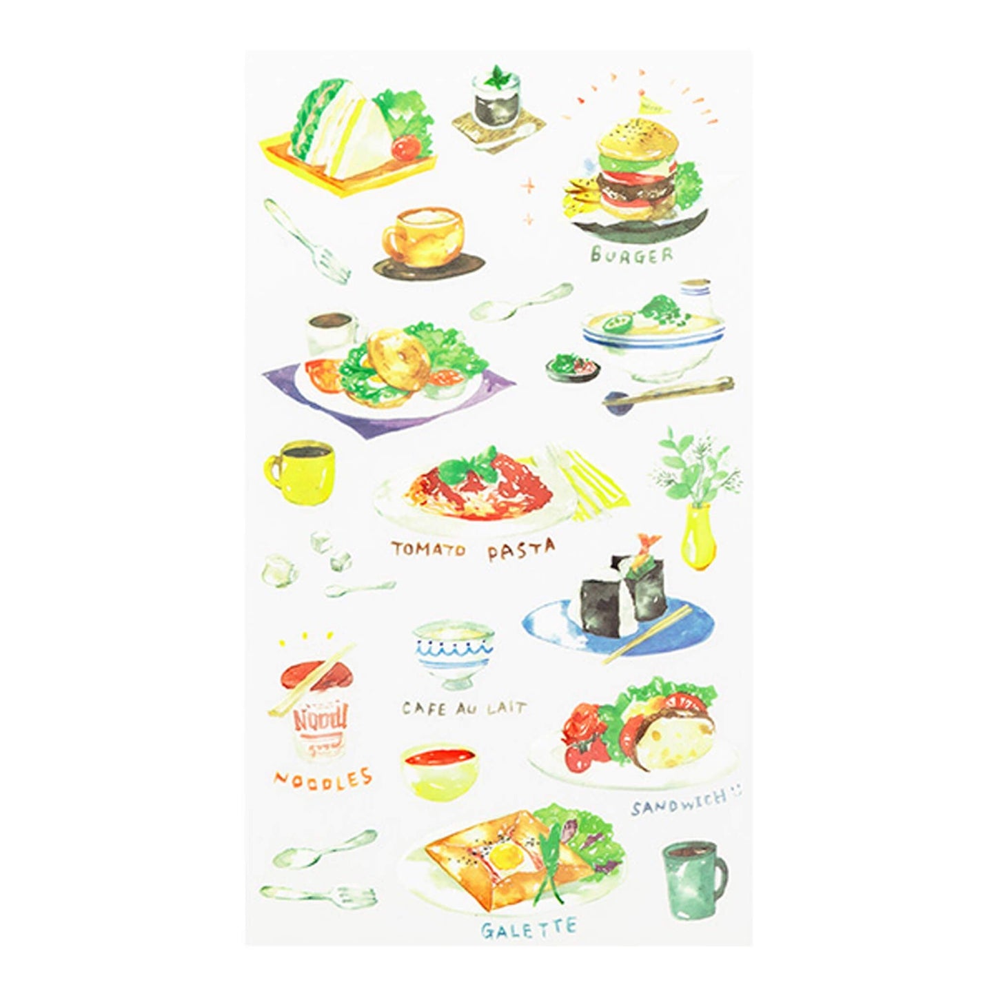 Midori Transfer Sticker - Lunch - Transfer Stickers