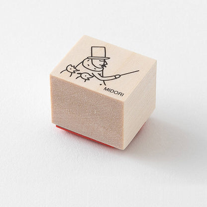 Midori Wooden Stamp Ojisan 30th Anniversary - Pattern A - Wooden Stamps